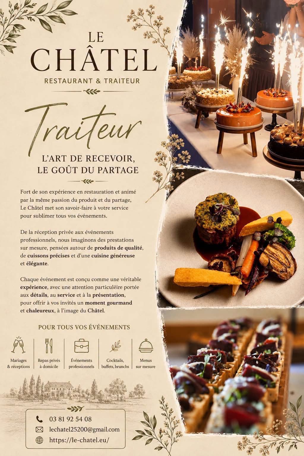 Sylvain et Farida, restaurant et traiteur à Montbéliard - Le Châtel